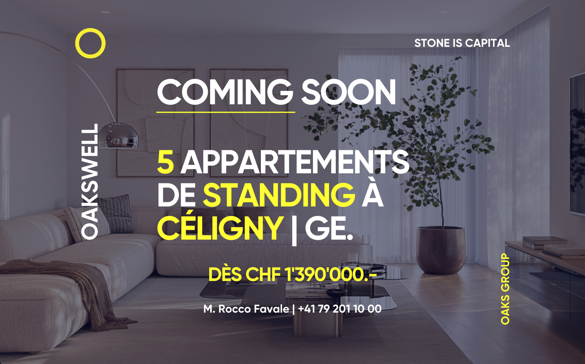 COMING SOON, EXCLUSIVITÉ À CÉLIGNY (GE) | 5 APPARTEMENTS